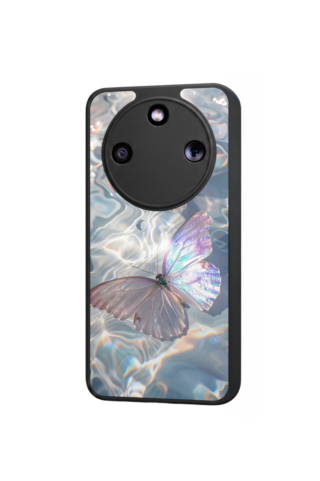 Honor Magic 8 Lite Uyumlu Kelebek Tasarımlı Glossy Premium Kılıf