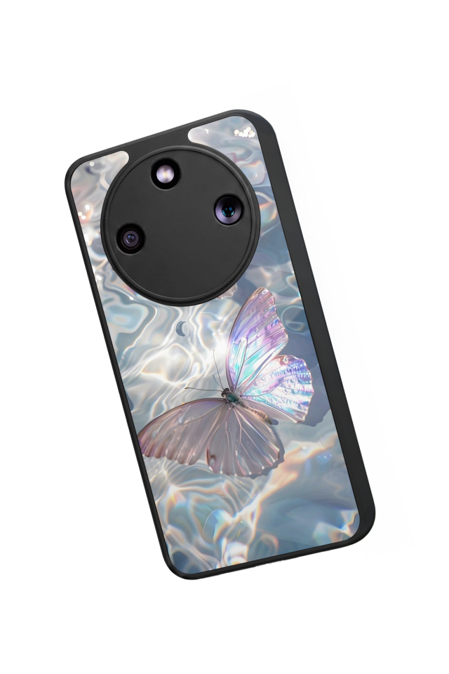 Honor Magic 8 Lite Uyumlu Kelebek Tasarımlı Glossy Premium Kılıf