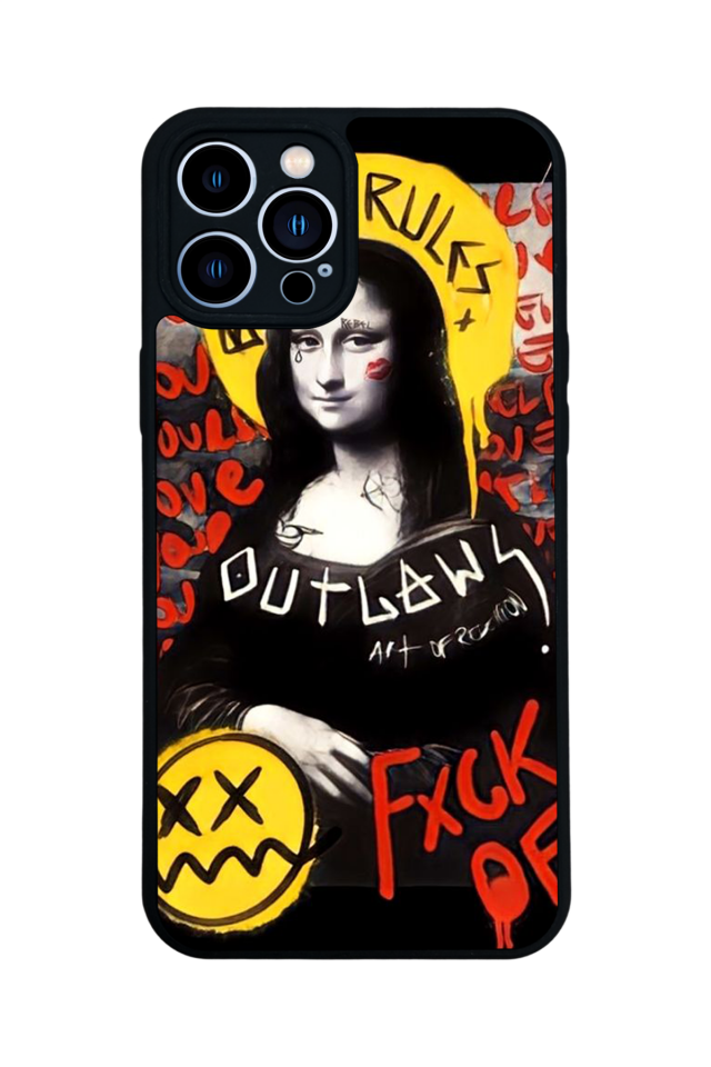 iPhone 13 Pro Max Uyumlu Monalisa Tasarımlı Glossy Premium Kılıf
