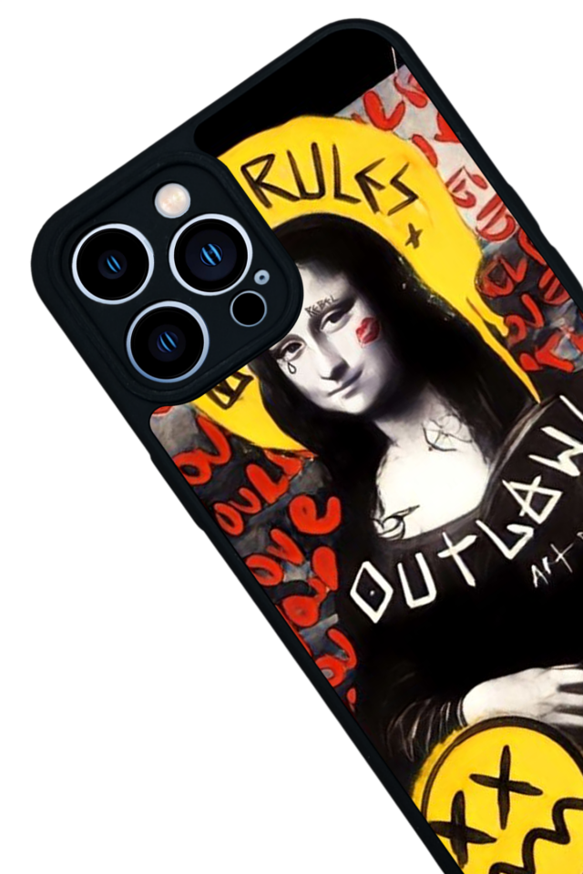 iPhone 13 Pro Max Uyumlu Monalisa Tasarımlı Glossy Premium Kılıf