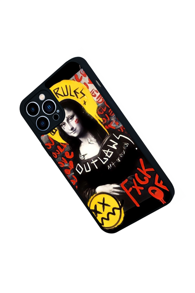 iPhone 13 Pro Max Uyumlu Monalisa Tasarımlı Glossy Premium Kılıf