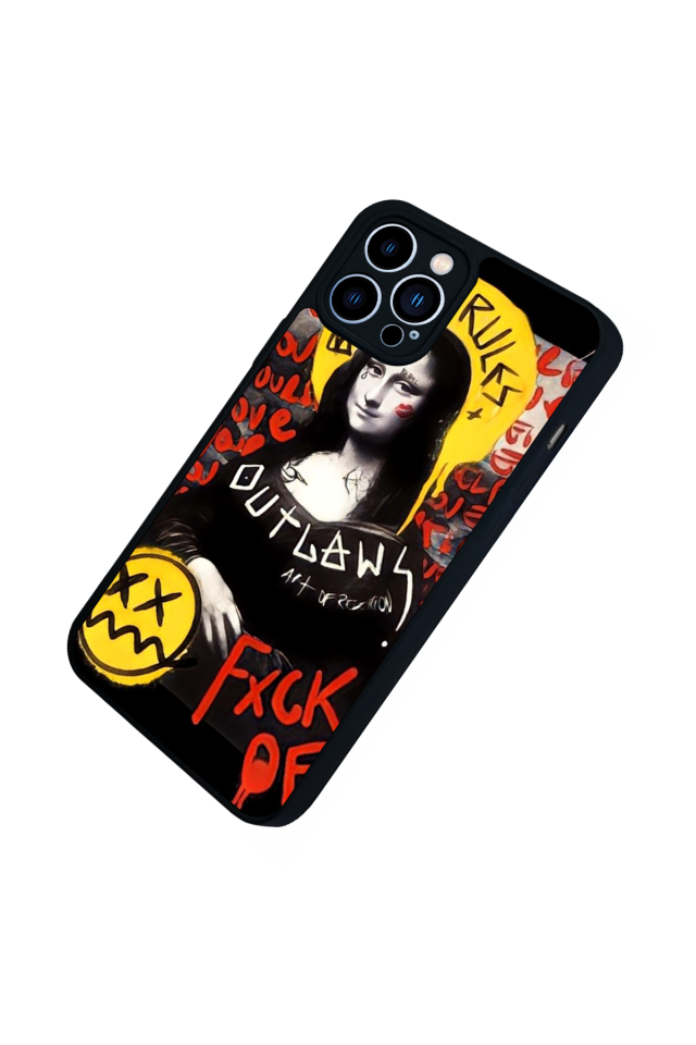 iPhone 13 Pro Max Uyumlu Monalisa Tasarımlı Glossy Premium Kılıf