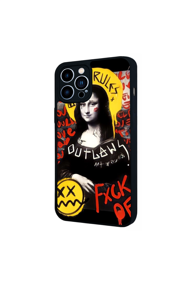 iPhone 13 Pro Max Uyumlu Monalisa Tasarımlı Glossy Premium Kılıf