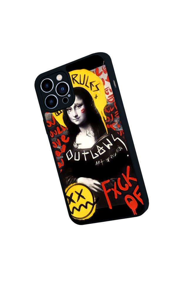 iPhone 13 Pro Max Uyumlu Monalisa Tasarımlı Glossy Premium Kılıf