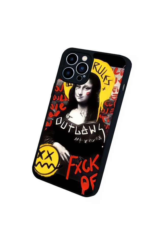 iPhone 13 Pro Max Uyumlu Monalisa Tasarımlı Glossy Premium Kılıf