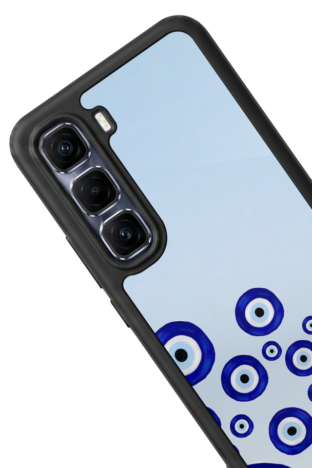 Infinix Hot 60 Pro Plus Uyumlu Nazar Tasarımlı Glossy Premium Kılıf