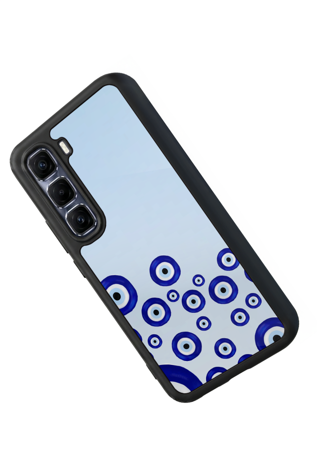 Infinix Hot 60 Pro Plus Uyumlu Nazar Tasarımlı Glossy Premium Kılıf