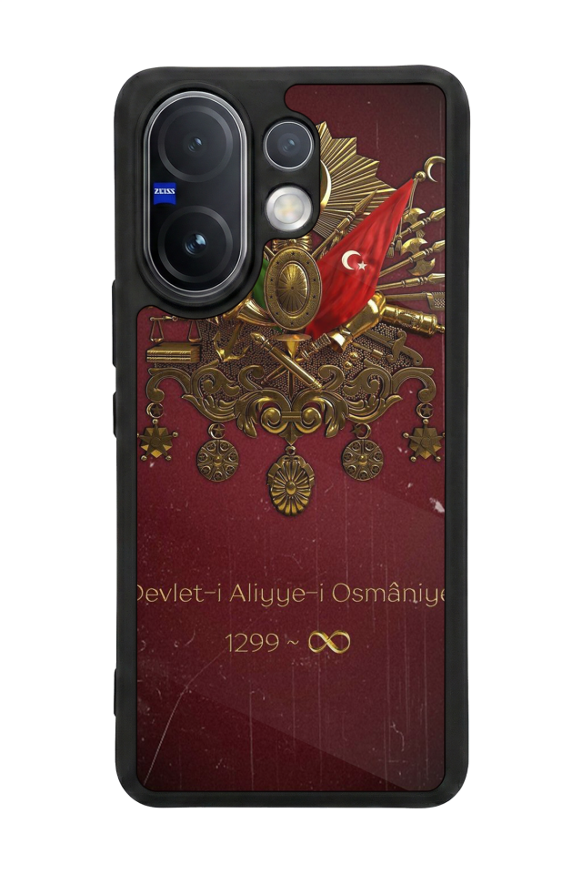 Vivo V60 Uyumlu Osmanli Tugrasi Tasarımlı Glossy Premium Kılıf