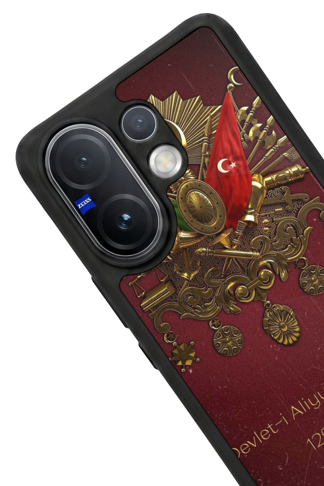 Vivo V60 Uyumlu Osmanli Tugrasi Tasarımlı Glossy Premium Kılıf