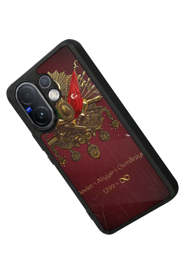 Vivo V60 Uyumlu Osmanli Tugrasi Tasarımlı Glossy Premium Kılıf