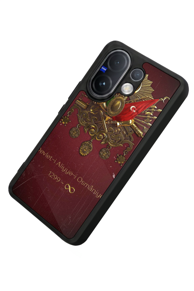 Vivo V60 Uyumlu Osmanli Tugrasi Tasarımlı Glossy Premium Kılıf