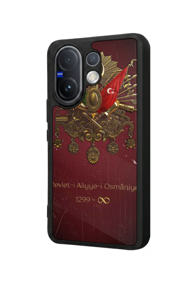 Vivo V60 Uyumlu Osmanli Tugrasi Tasarımlı Glossy Premium Kılıf