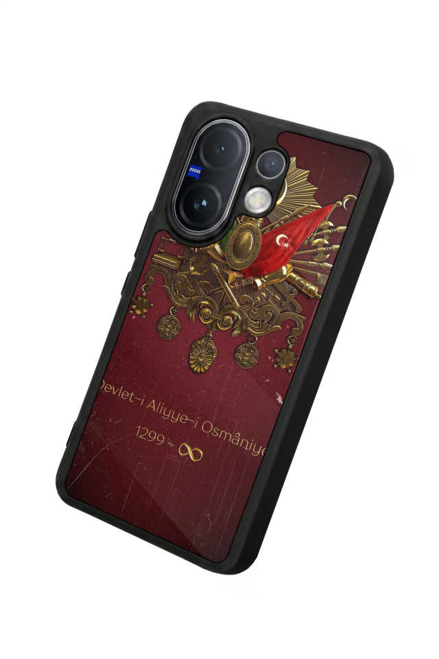 Vivo V60 Uyumlu Osmanli Tugrasi Tasarımlı Glossy Premium Kılıf
