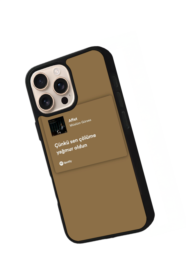 iPhone 14 Pro Uyumlu Sarki Sozleri Tasarımlı Glossy Premium Kılıf