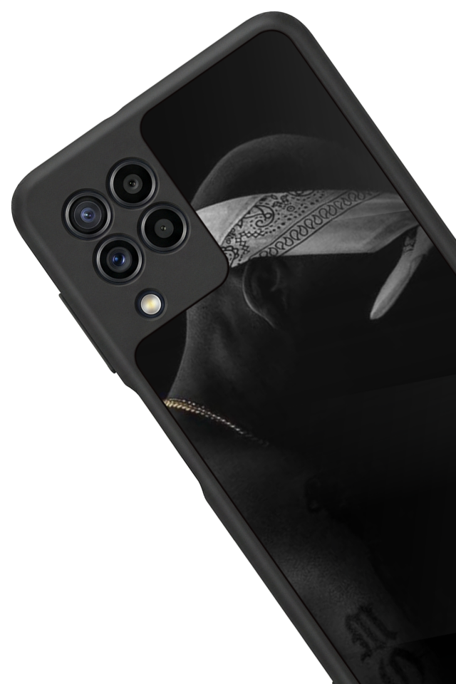 Samsung Galaxy M32 Uyumlu Tupac Tasarımlı Glossy Premium Kılıf
