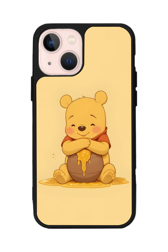 iPhone 15 Plus Uyumlu Winnie Tasarımlı Glossy Premium Kılıf