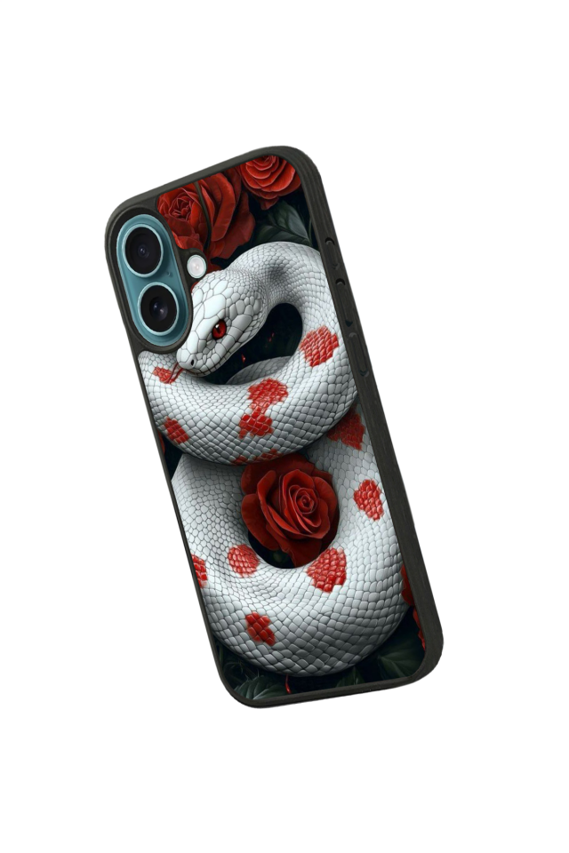 iPhone 16 Uyumlu Yılan Tasarımlı Glossy Premium Kılıf