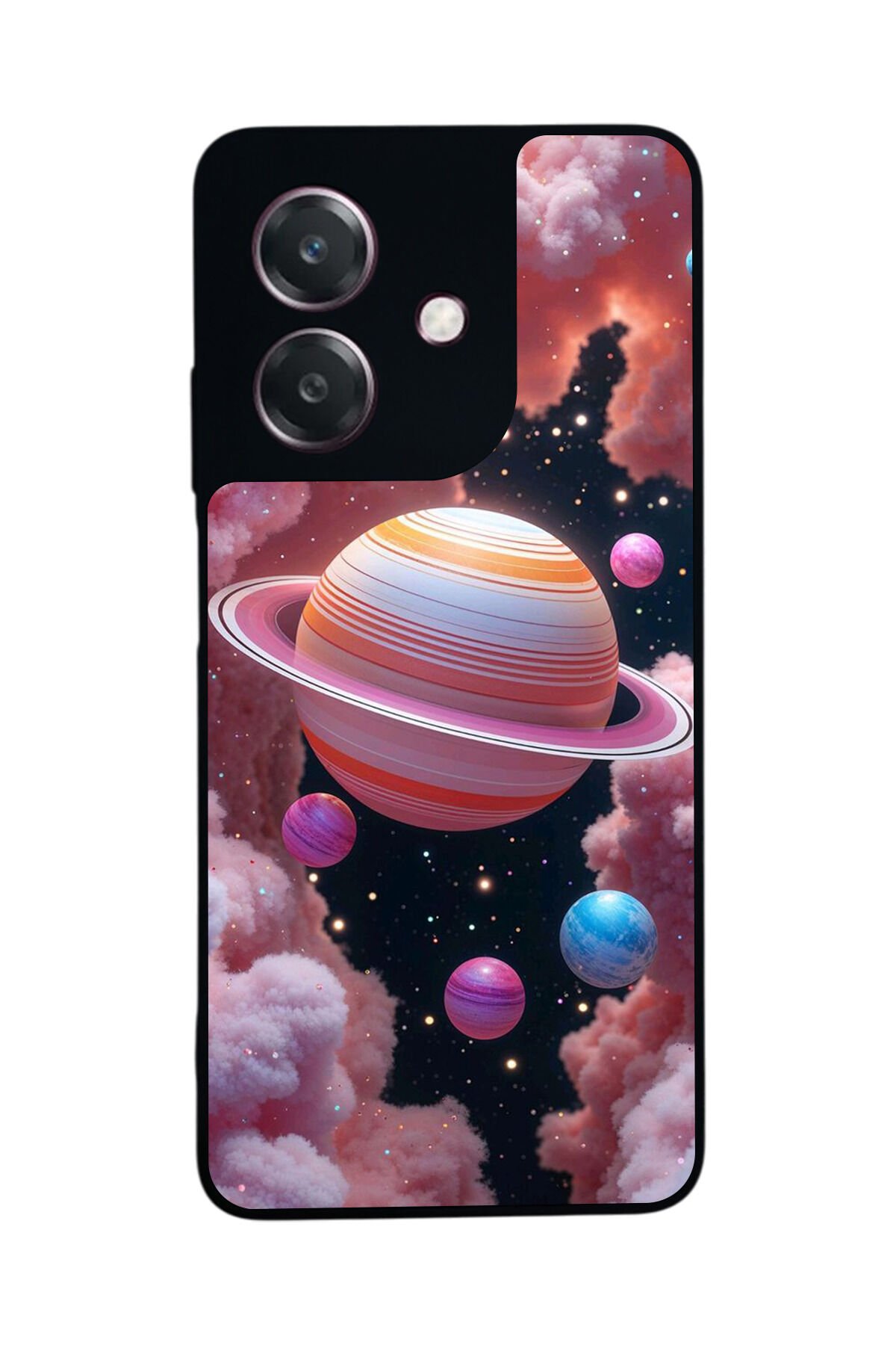 Oppo A3 5G Uyumlu Uzay Tasarımlı Glossy Premium Kılıf