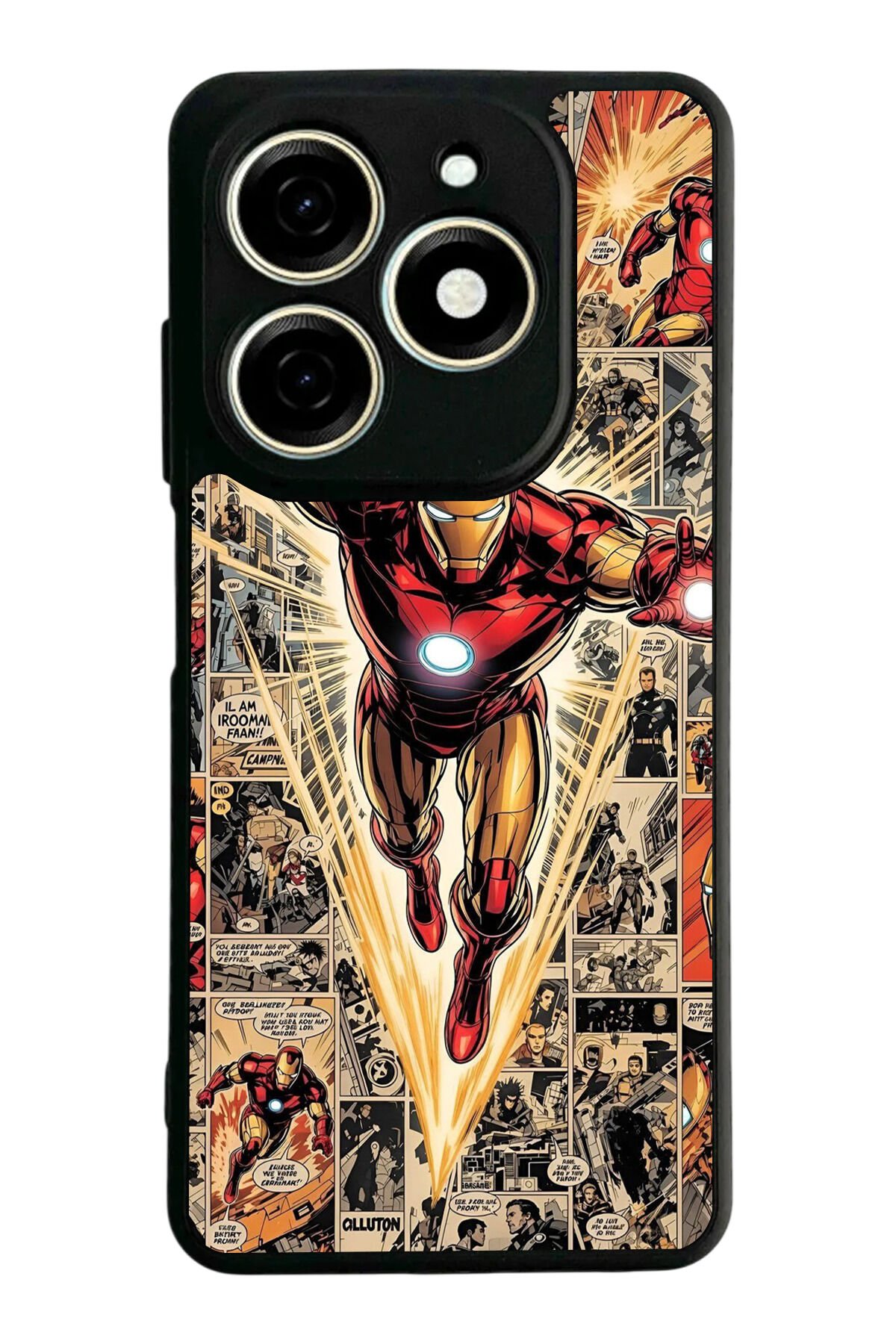 Infınıx Smart 8 Pro Uyumlu Iron Man ( Demir Adam ) Tasarımlı Glossy Premium Kılıf