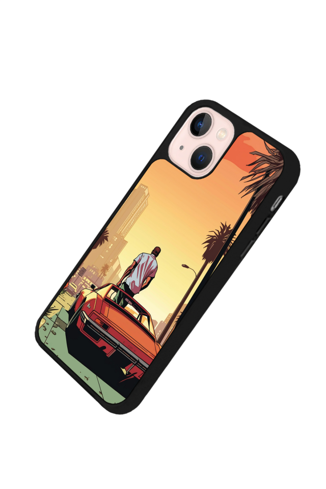 iPhone 14 Plus Uyumlu GTA Tasarımlı Glossy Premium Kılıf