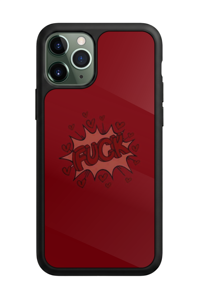 iPhone 11 Pro Max Uyumlu Kalp Love Tasarımlı Glossy Premium Kılıf