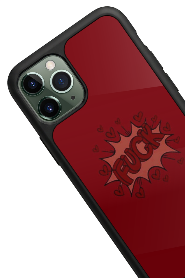 iPhone 11 Pro Max Uyumlu Kalp Love Tasarımlı Glossy Premium Kılıf