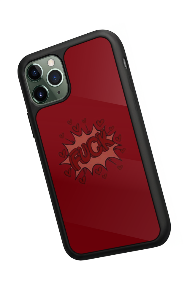 iPhone 11 Pro Max Uyumlu Kalp Love Tasarımlı Glossy Premium Kılıf