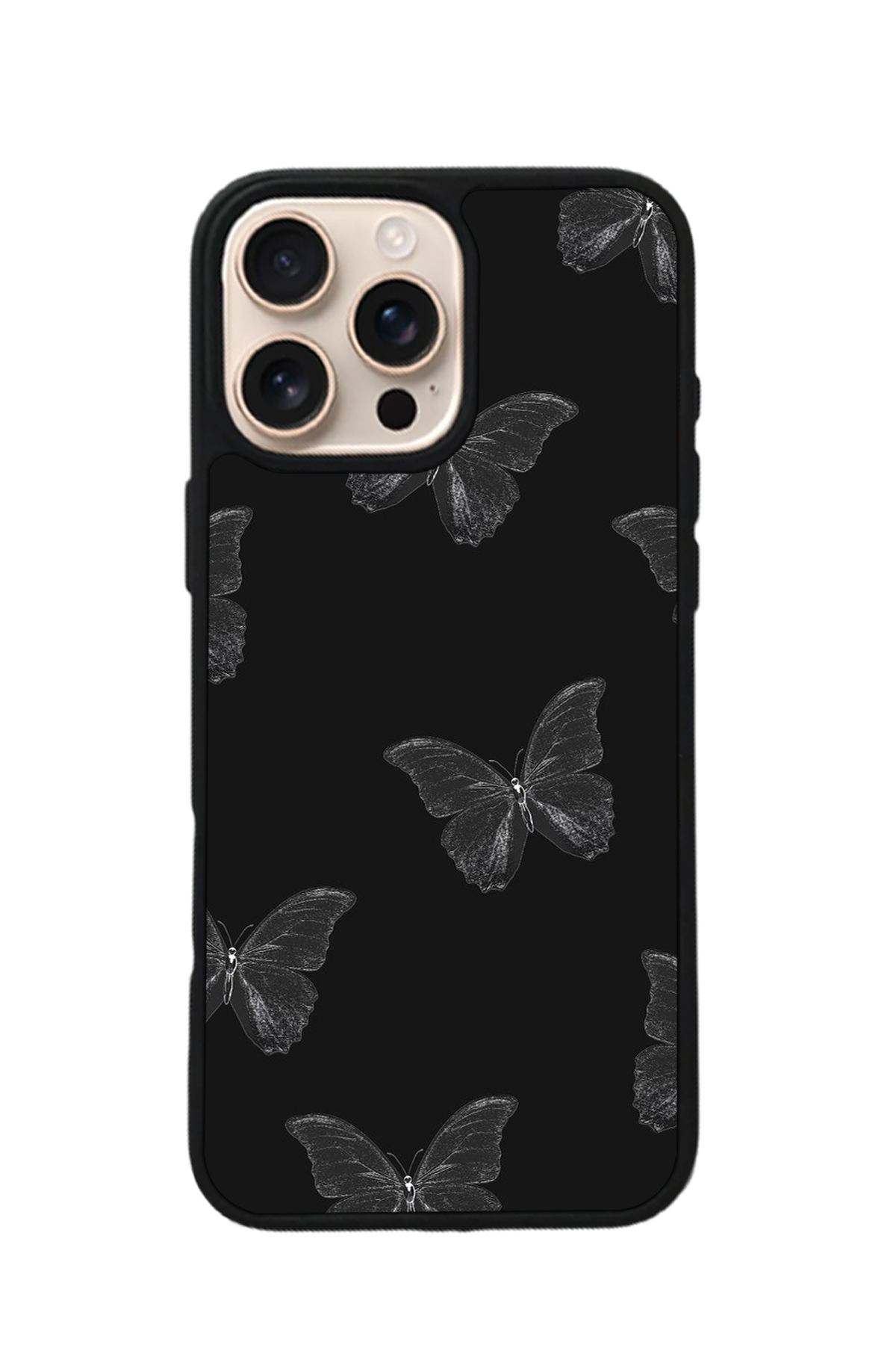 iPhone 14 Pro Max Uyumlu Kelebek Tasarımlı Glossy Premium Kılıf