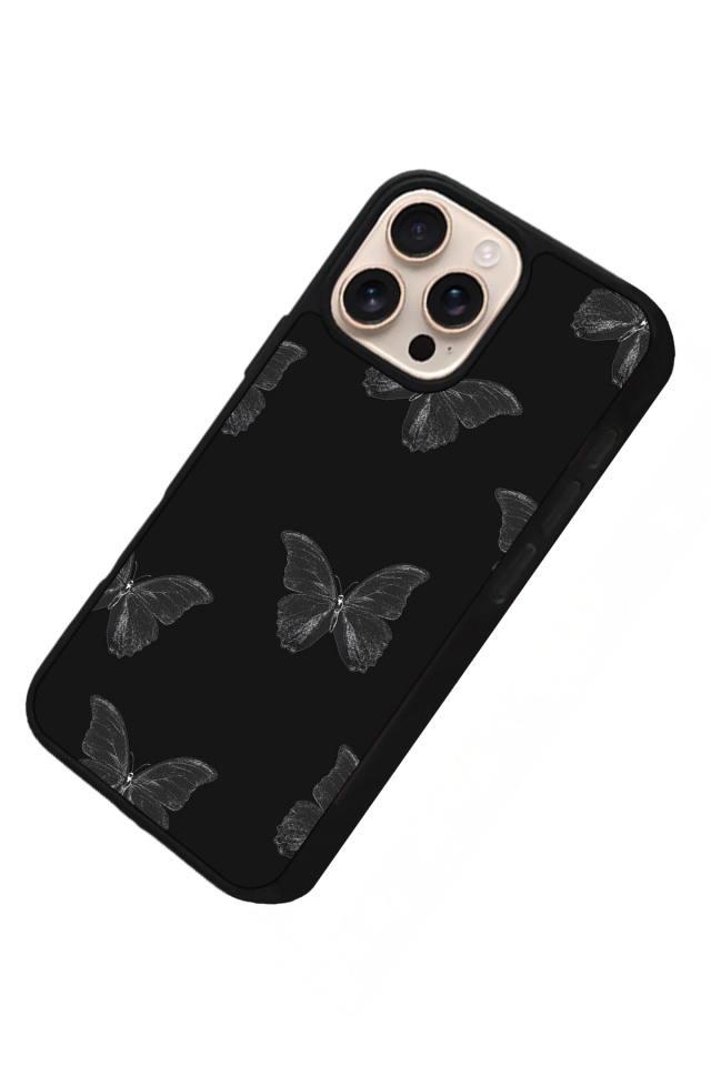 iPhone 14 Pro Max Uyumlu Kelebek Tasarımlı Glossy Premium Kılıf