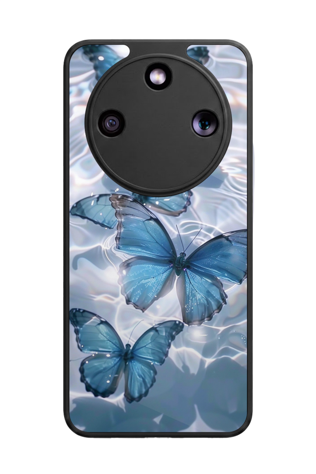 Honor Magic 8 Lite Uyumlu Kelebek Tasarımlı Glossy Premium Kılıf