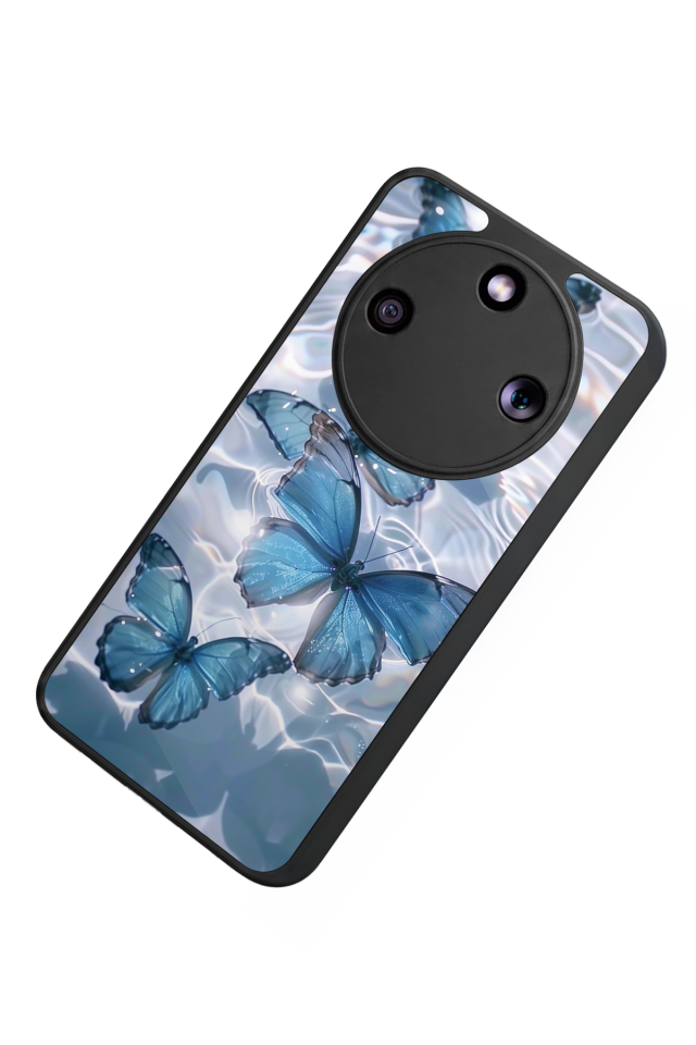 Honor Magic 8 Lite Uyumlu Kelebek Tasarımlı Glossy Premium Kılıf