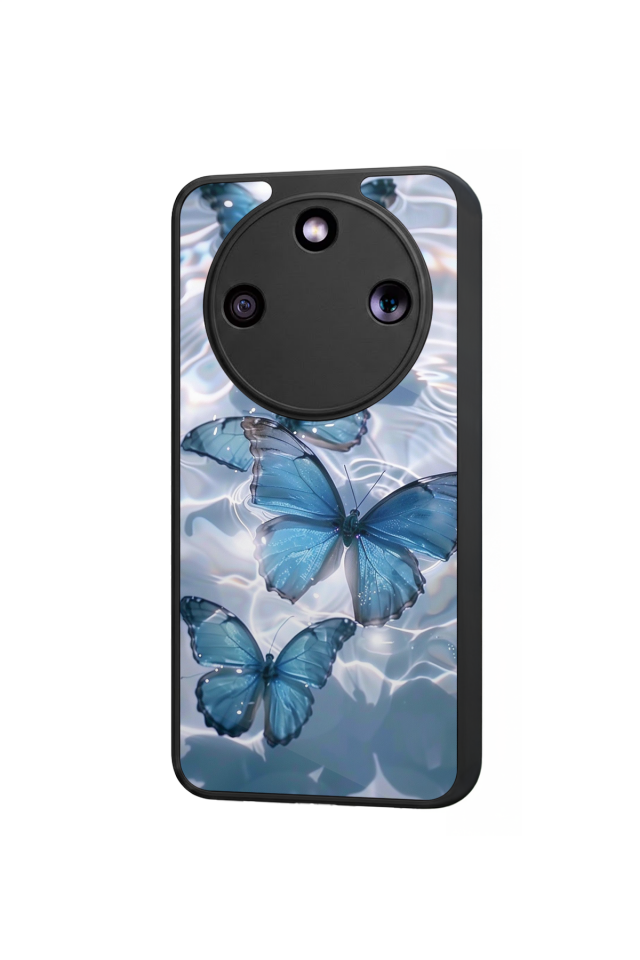 Honor Magic 8 Lite Uyumlu Kelebek Tasarımlı Glossy Premium Kılıf
