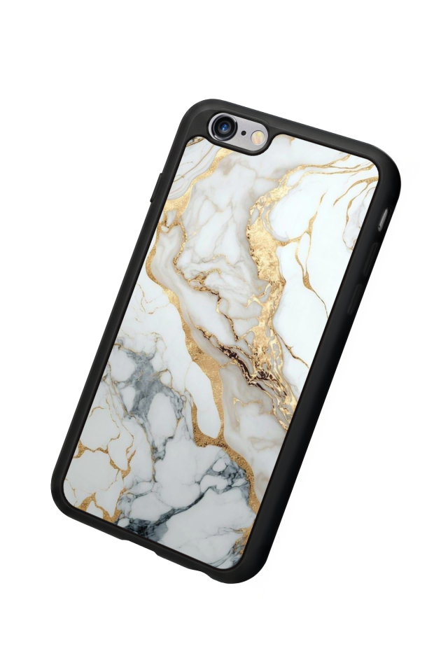iPhone 6s Plus Uyumlu Mermer Marble Tasarımlı Glossy Premium Kılıf
