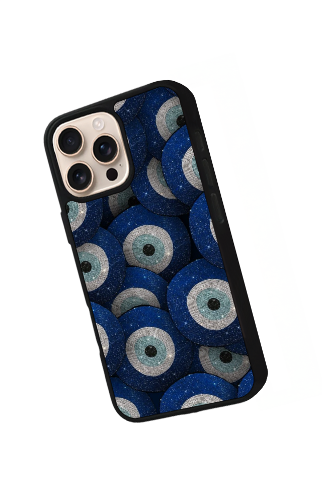 iPhone 15 Pro Max Uyumlu Nazar Tasarımlı Glossy Premium Kılıf