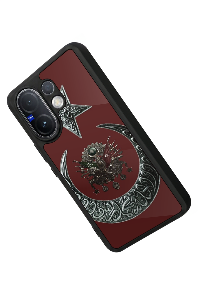 Vivo V60 Uyumlu Osmanli Tugrasi Tasarımlı Glossy Premium Kılıf