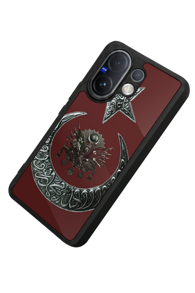 Vivo V60 Uyumlu Osmanli Tugrasi Tasarımlı Glossy Premium Kılıf