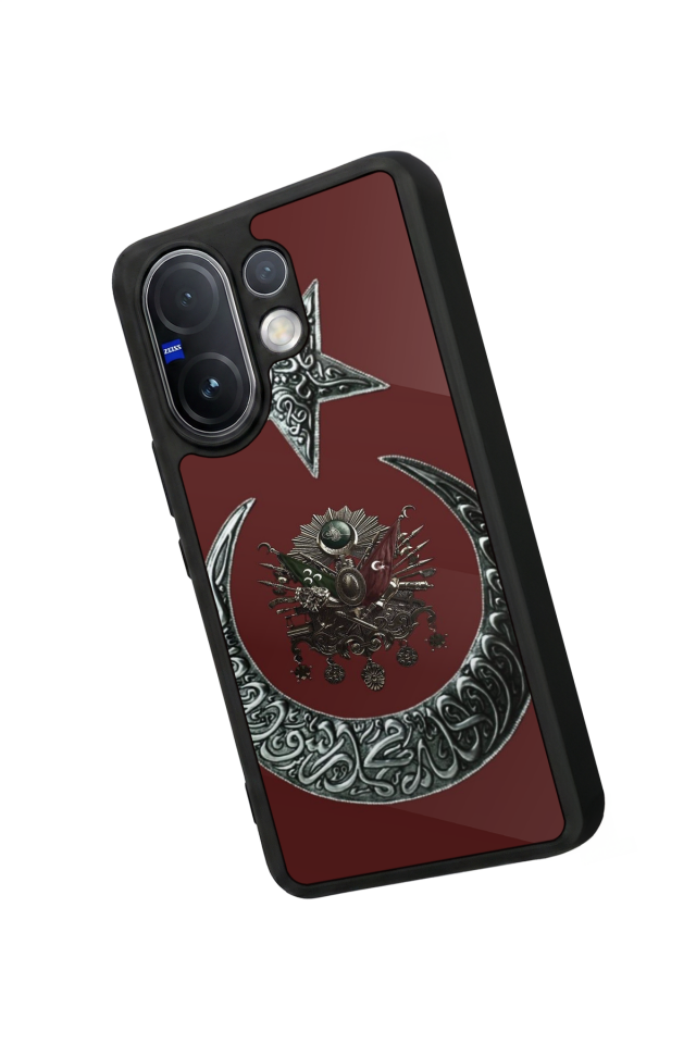 Vivo V60 Uyumlu Osmanli Tugrasi Tasarımlı Glossy Premium Kılıf