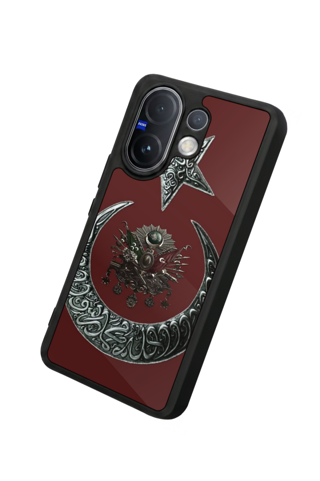 Vivo V60 Uyumlu Osmanli Tugrasi Tasarımlı Glossy Premium Kılıf
