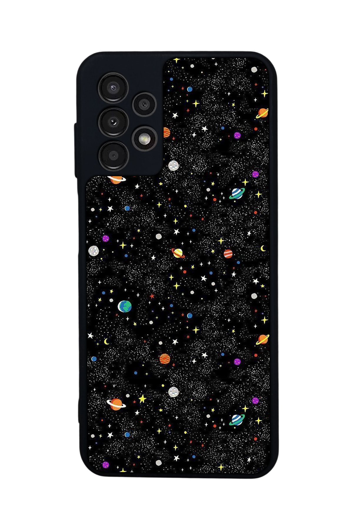 Samsung Galaxy A13 Uyumlu Uzay Tasarımlı Glossy Premium Kılıf