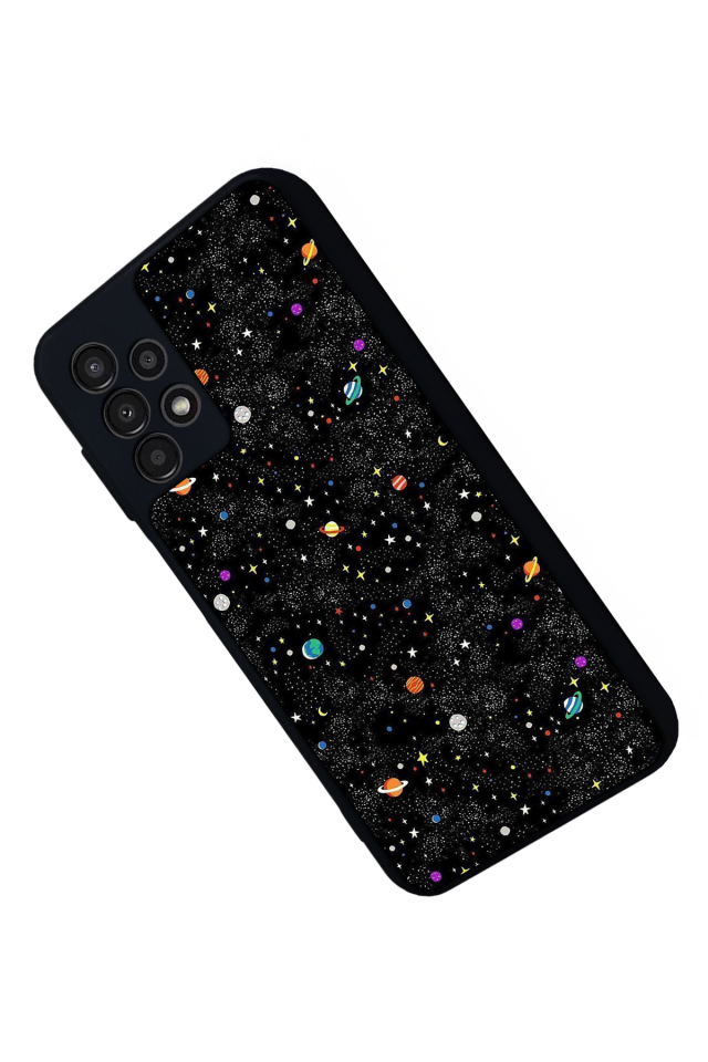 Samsung Galaxy A13 Uyumlu Uzay Tasarımlı Glossy Premium Kılıf