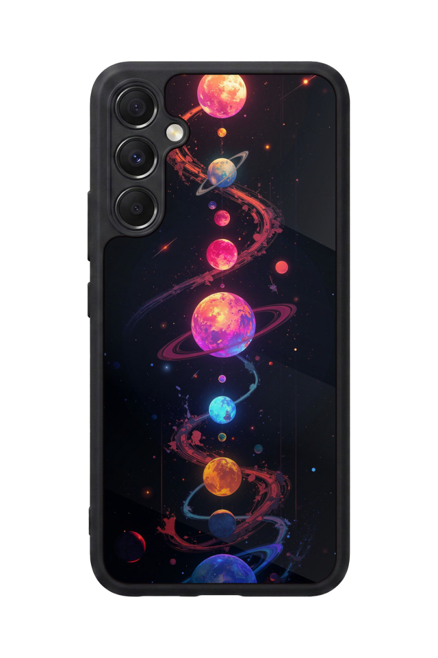 Samsung Galaxy M34 Uyumlu Uzay Tasarımlı Glossy Premium Kılıf