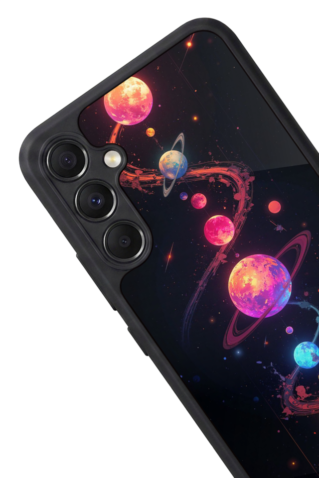 Samsung Galaxy M34 Uyumlu Uzay Tasarımlı Glossy Premium Kılıf