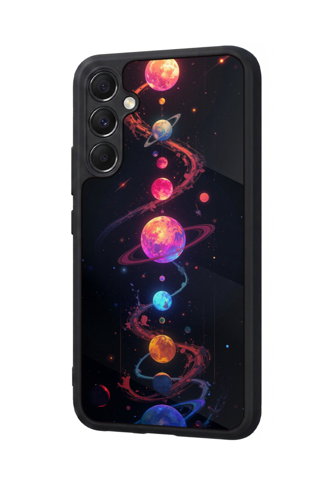 Samsung Galaxy M34 Uyumlu Uzay Tasarımlı Glossy Premium Kılıf