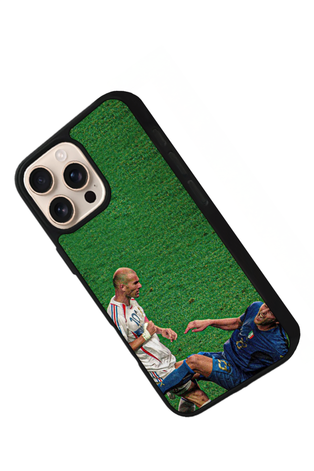 iPhone 16 Pro Uyumlu Zidane Tasarımlı Glossy Premium Kılıf