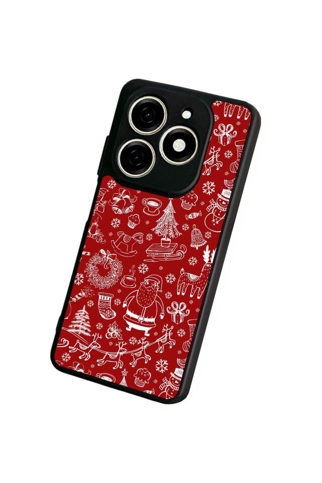 Infınıx Smart 8 Pro Uyumlu Yilbasi Christmas Tasarımlı Glossy Premium Kılıf