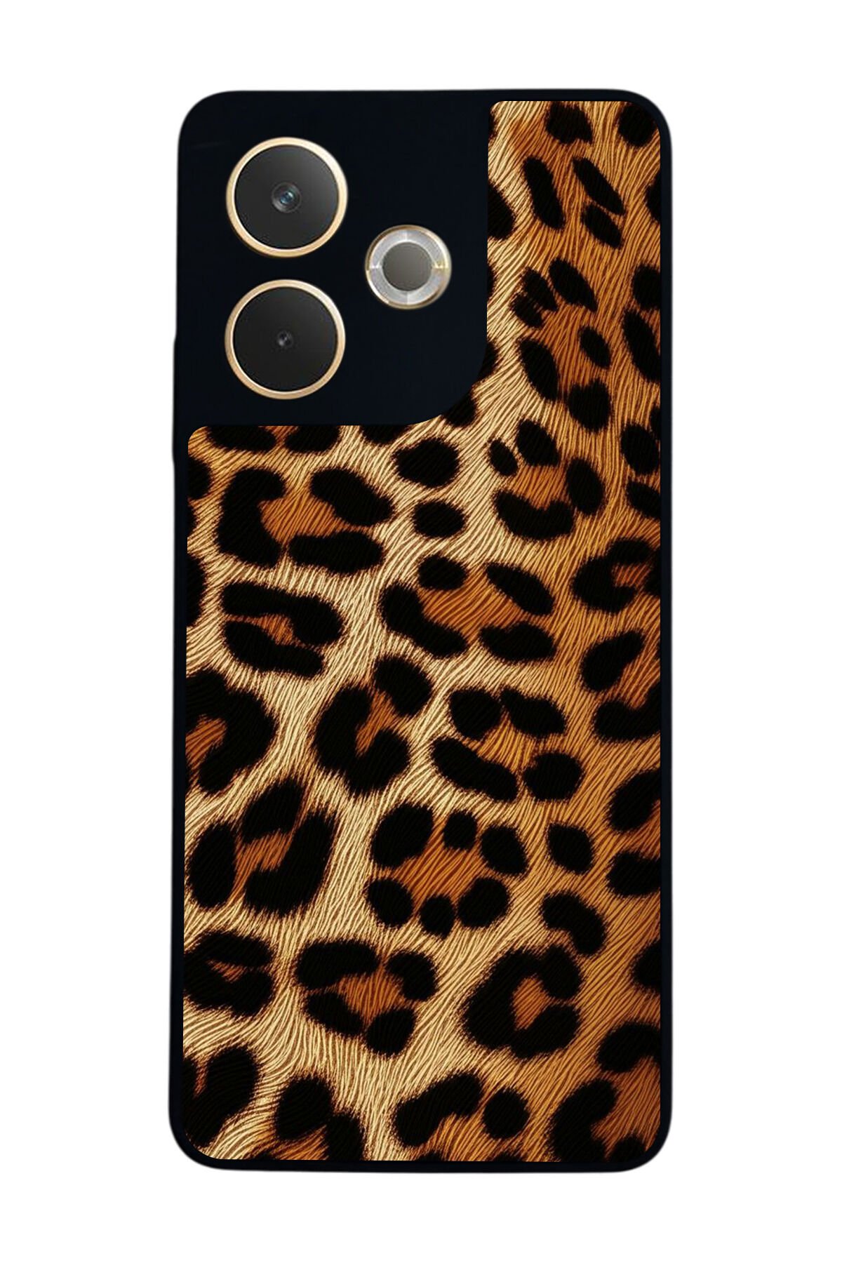 Oppo A5 Pro Uyumlu Leopar Tasarımlı Glossy Premium Kılıf