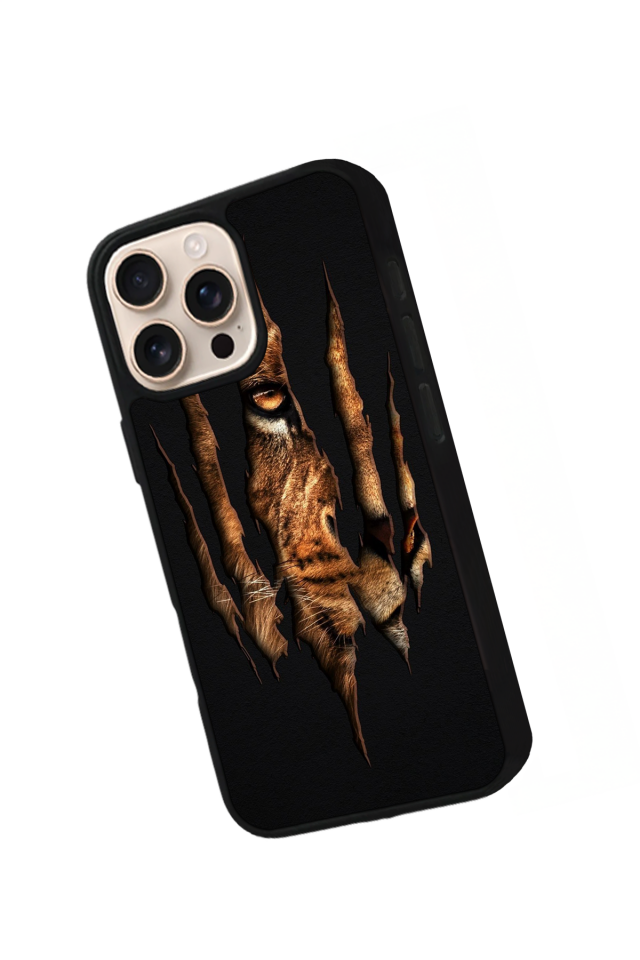 iPhone 15 Pro Max Uyumlu Aslan Tasarımlı Glossy Premium Kılıf