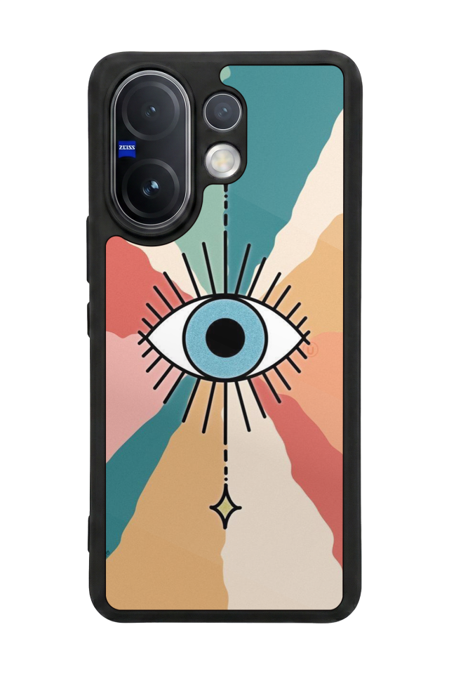 Vivo V60 Uyumlu Göz Tasarımlı Glossy Premium Kılıf