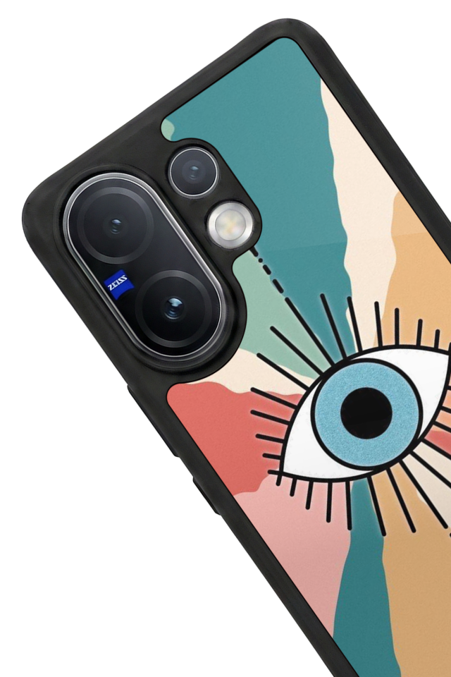 Vivo V60 Uyumlu Göz Tasarımlı Glossy Premium Kılıf