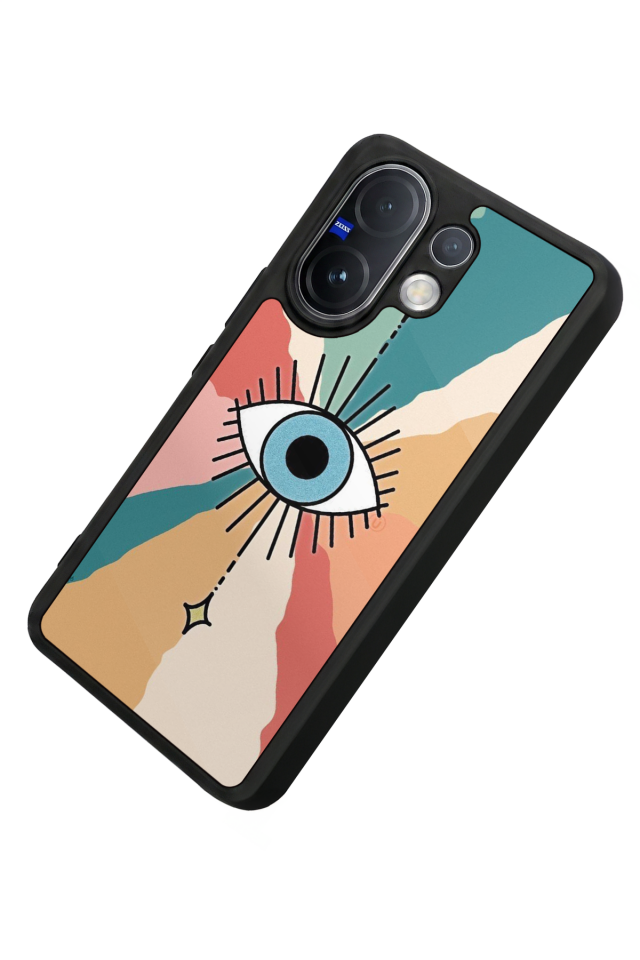 Vivo V60 Uyumlu Göz Tasarımlı Glossy Premium Kılıf